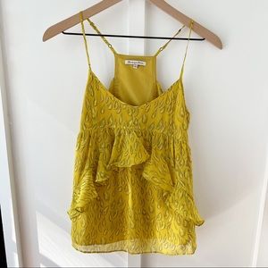 MADEWELL yellow feather flowy tank top